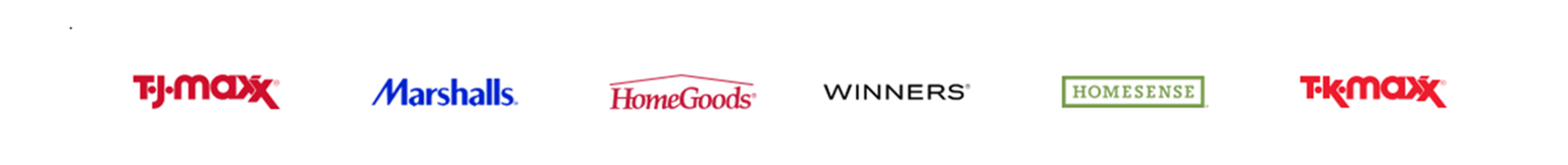 TJX Marshalls Home goods Home sense TK Maxx